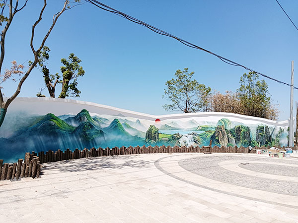 山水画墙绘