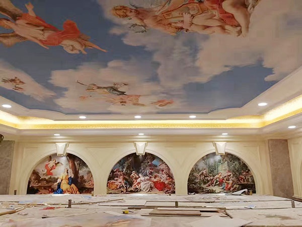 酒店会所天花壁画